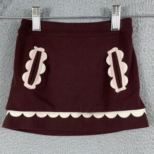 Baby Gap Girls Size 3T Burgundy Skirt Scallop Preppy